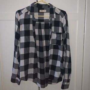 Hollister Women’s Black and White Flannel